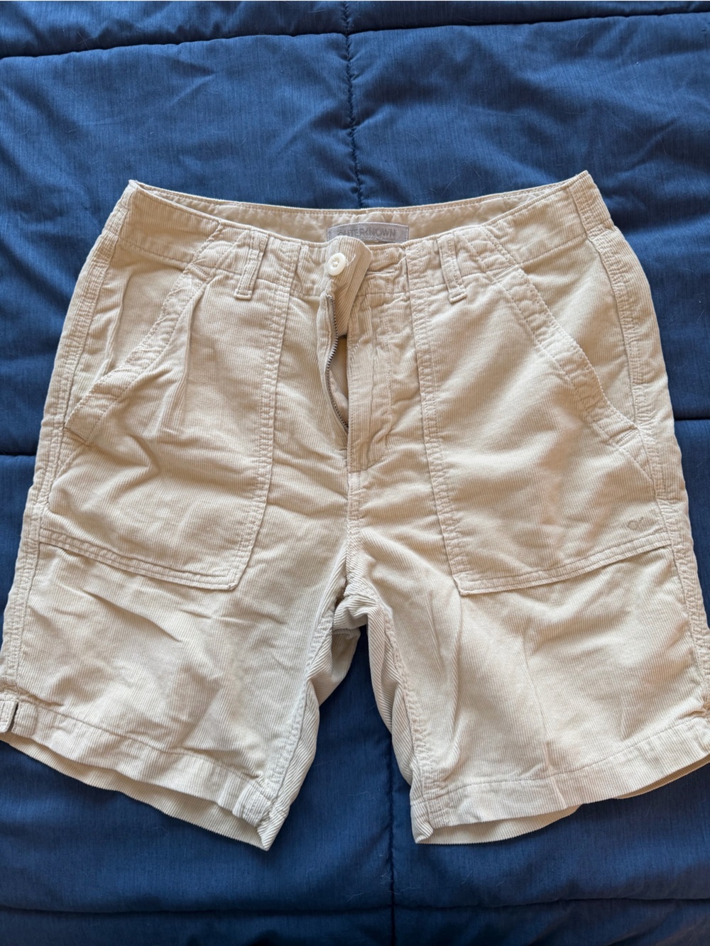 Outerknown Men's Cream Corduroy Cargo Shorts